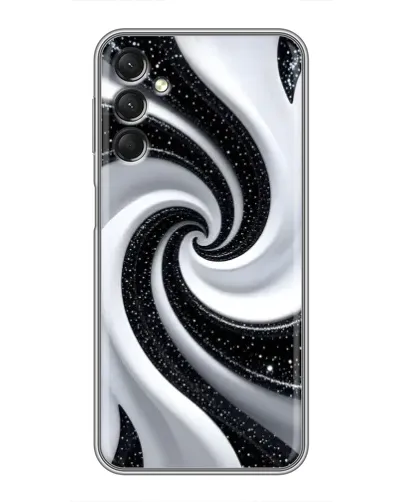 Чехол для Samsung Galaxy A24 с картинкой «Черно-белая спираль»
