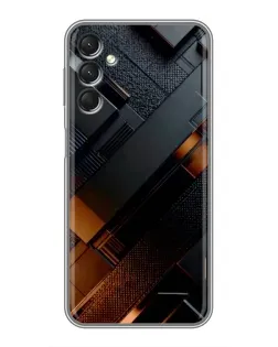 Чехол для Samsung Galaxy A24 с картинкой «Черные геометрические блоки»