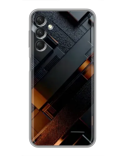 Чехол для Samsung Galaxy A24 с картинкой «Черные геометрические блоки»
