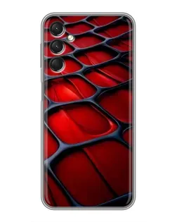 Чехол для Samsung Galaxy A24 с картинкой «Красная глянцевая сетка»