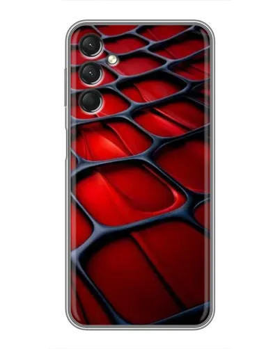 Чехол для Samsung Galaxy A24 с картинкой «Красная глянцевая сетка»