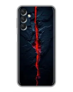 Чехол для Samsung Galaxy A24 с картинкой «Kрасная лавовая трещина»