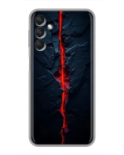 Чехол для Samsung Galaxy A24 с картинкой «Kрасная лавовая трещина»