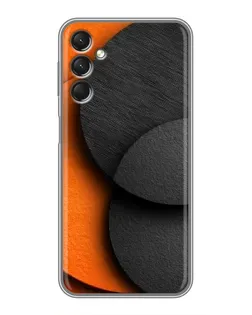 Чехол для Samsung Galaxy A24 с картинкой «Геометрия оранжевых кругов»