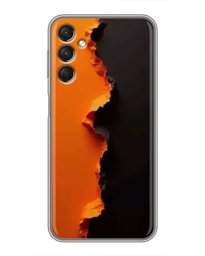 Чехол для Samsung Galaxy A24 с картинкой «Оранжевый разлом»