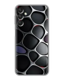 Чехол для Samsung Galaxy A24 с картинкой «Объемная темная решетка»