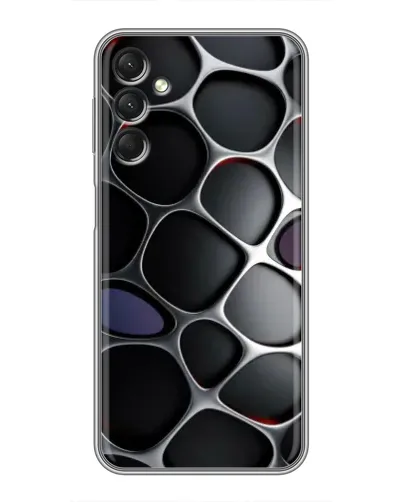 Чехол для Samsung Galaxy A24 с картинкой «Объемная темная решетка»