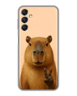 Чехол для Samsung Galaxy A24 с картинкой «Капибара виктория»