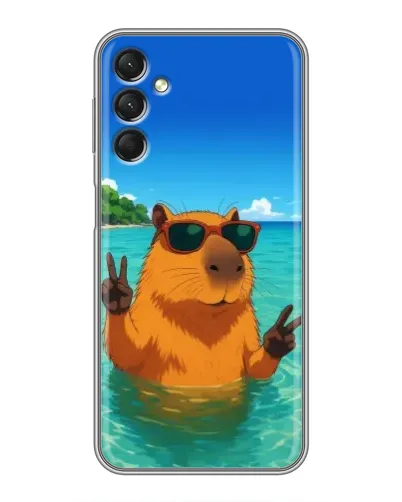 Чехол для Samsung Galaxy A24 с картинкой «Морская капибара»