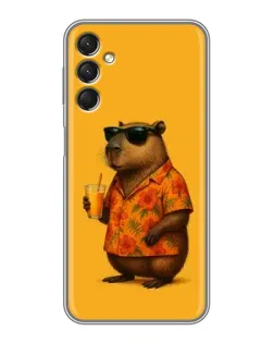Чехол для Samsung Galaxy A24 с картинкой «Капибара на отдыхе»