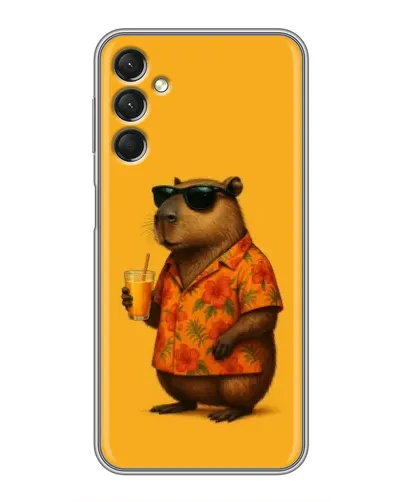 Чехол для Samsung Galaxy A24 с картинкой «Капибара на отдыхе»