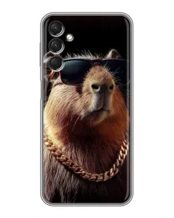 Чехол для Samsung Galaxy A24 с картинкой «Капибара золотая цепь»