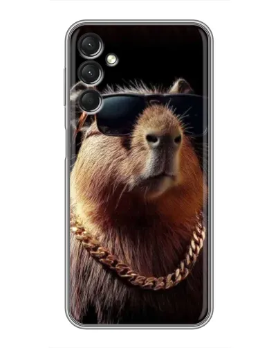 Чехол для Samsung Galaxy A24 с картинкой «Капибара золотая цепь»