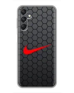 Чехол для Samsung Galaxy A25 (A256) с картинкой «Nike — карбоновая сетка»