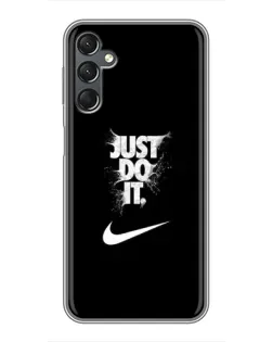 Чехол для Samsung Galaxy A25 (A256) с картинкой «Текстовый принт Nike»