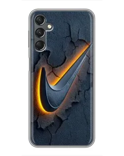 Чехол для Samsung Galaxy A25 (A256) с картинкой «Объемный логотип Найк»