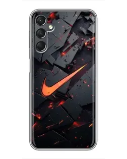 Чехол для Samsung Galaxy A25 (A256) с картинкой «Nike — эффект разломов»