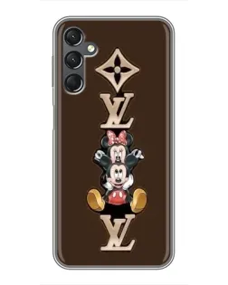 Чехол для Samsung Galaxy A25 (A256) с картинкой «LV и Микки Маус»