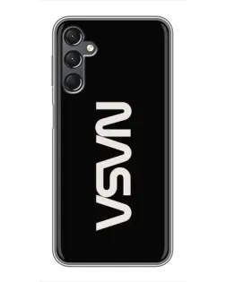Чехол для Samsung Galaxy A25 (A256) с картинкой «NASA — вертикальный логотип»