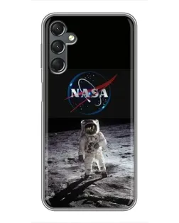 Чехол для Samsung Galaxy A25 (A256) с картинкой «Астронавт на Луне»