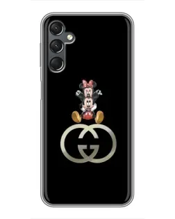 Чехол для Samsung Galaxy A25 (A256) с картинкой «Минни Маус на лого»