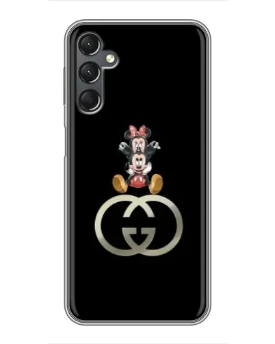Чехол для Samsung Galaxy A25 (A256) с картинкой «Минни Маус на лого»