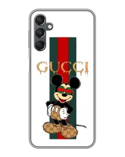 Чехол для Samsung Galaxy A25 (A256) с картинкой «Микки Маус Gucci — полосы»