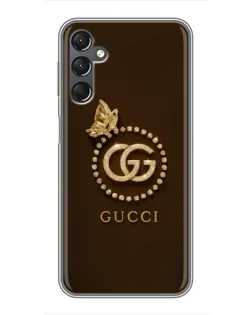 Чехол для Samsung Galaxy A25 (A256) с картинкой «Gucci — золотая бабочка»