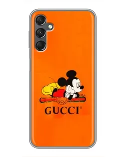 Чехол для Samsung Galaxy A25 (A256) с картинкой «Микки Маус Gucci — оранж»