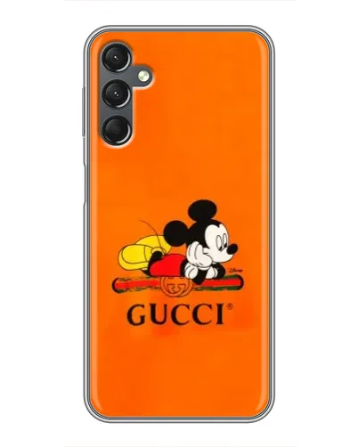 Чехол для Samsung Galaxy A25 (A256) с картинкой «Микки Маус Gucci — оранж»
