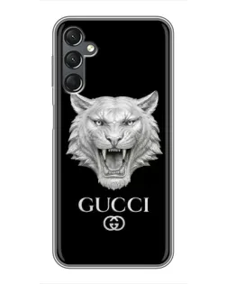 Чехол для Samsung Galaxy A25 (A256) с картинкой «Gucci — серебряный лев»
