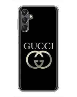 Чехол для Samsung Galaxy A25 (A256) с картинкой «Gucci — золото на черном»