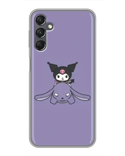 Чехол для Samsung Galaxy A25 (A256) с картинкой «Kuromi на лиловом фоне»