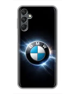Чехол для Samsung Galaxy A25 (A256) с картинкой «BMW — неоновое сияние»