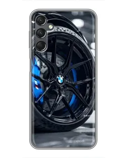 Чехол для Samsung Galaxy A25 (A256) с картинкой «Колесо BMW вблизи»