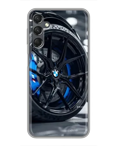 Чехол для Samsung Galaxy A25 (A256) с картинкой «Колесо BMW вблизи»