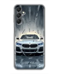 Чехол для Samsung Galaxy A25 (A256) с картинкой «BMW в свете фар»