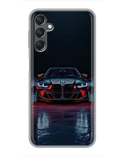 Чехол для Samsung Galaxy A25 (A256) с картинкой «BMW на мокрой дороге»