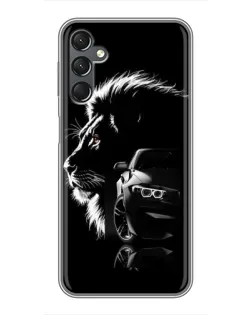 Чехол для Samsung Galaxy A25 (A256) с картинкой «BMW и лев»