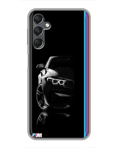Чехол для Samsung Galaxy A25 (A256) с картинкой «Силуэт BMW в темноте»
