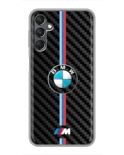 Чехол для Samsung Galaxy A25 (A256) с картинкой «Эмблема BMW и карбон»