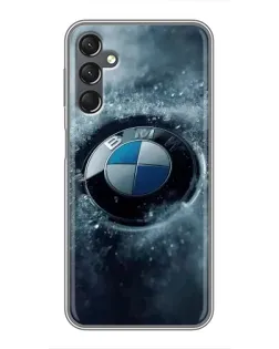 Чехол для Samsung Galaxy A25 (A256) с картинкой «Логотип BMW — лед»