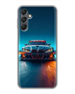 Чехол для Samsung Galaxy A25 (A256) с картинкой «BMW — огни неона»