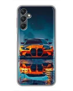 Чехол для Samsung Galaxy A25 (A256) с картинкой «BMW — золотая эмблема»