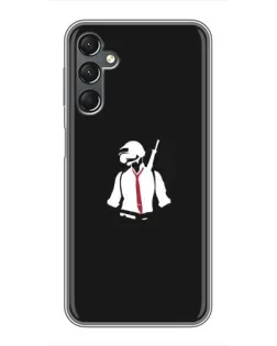 Чехол для Samsung Galaxy A25 (A256) с картинкой «PUBG — силуэт воина»