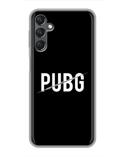 Чехол для Samsung Galaxy A25 (A256) с картинкой «PUBG — белый логотип»