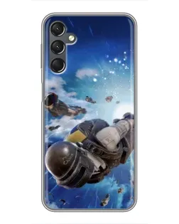 Чехол для Samsung Galaxy A25 (A256) с картинкой «Десант PUBG — прыжок»