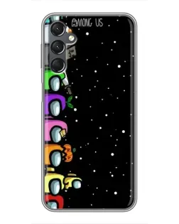 Чехол для Samsung Galaxy A25 (A256) с картинкой «Команда Among Us»