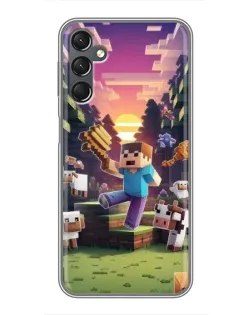 Чехол для Samsung Galaxy A25 (A256) с картинкой «Стив на ферме» Чехол для Samsung Galaxy A25 (A256) с картинкой «Стив на ферме»
