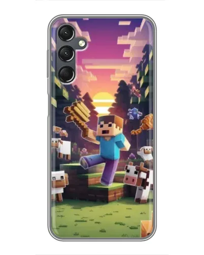 Чехол для Samsung Galaxy A25 (A256) с картинкой «Стив на ферме»
